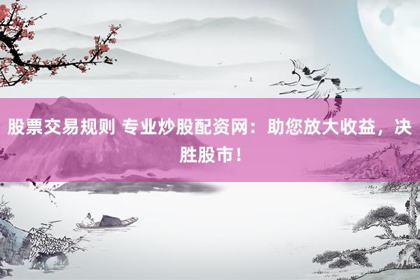 股票交易规则 专业炒股配资网：助您放大收益，决胜股市！
