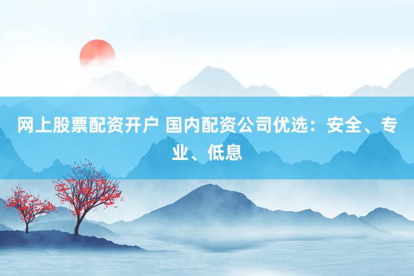 网上股票配资开户 国内配资公司优选：安全、专业、低息